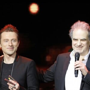 Exclusif - Greg Zlap et Raphaël Mezrahi - 5e édition de "La Nuit de la Déprime" aux Folies Bergère à Paris le 12 février 2018. © Alain Guizard/Bestimage