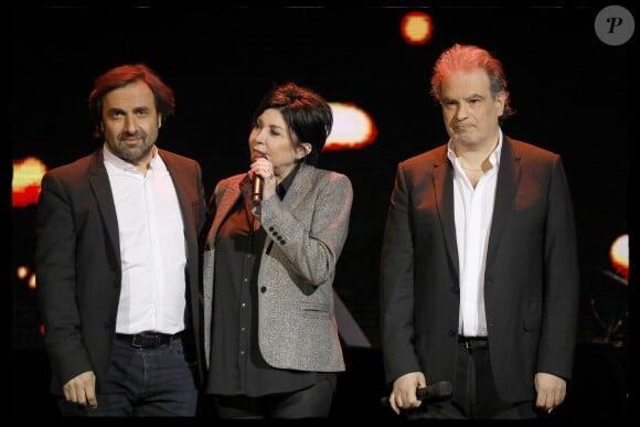 Exclusif - André Manoukian, Liane Foly et Raphaël Mezrahi - 5e édition de "La Nuit de la Déprime" aux Folies Bergère à Paris le 12 février 2018. © Alain Guizard/Bestimage