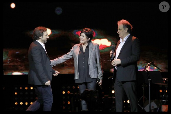 Exclusif - André Manoukian, Liane Foly et Raphaël Mezrahi - 5e édition de "La Nuit de la Déprime" aux Folies Bergère à Paris le 12 février 2018. © Alain Guizard/Bestimage