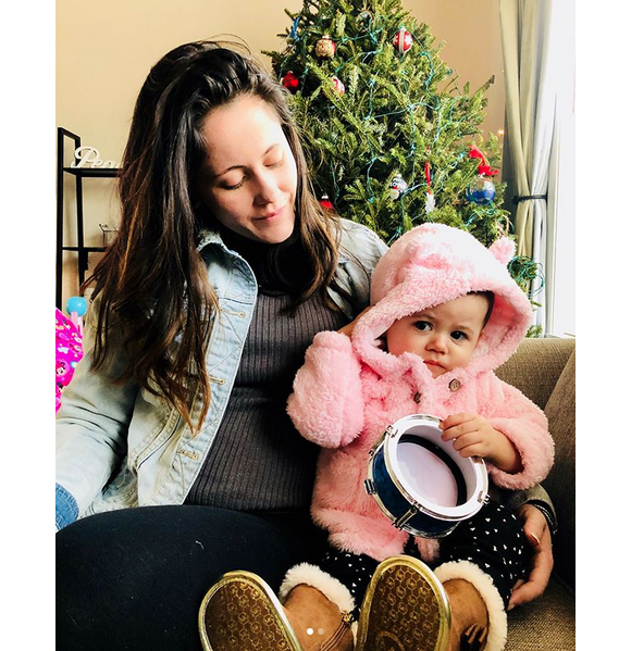 Jenelle Evans et sa fille Ensley. Décembre 2017.