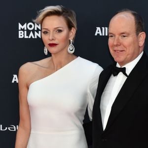 La princesse Charlene et le prince Albert II de Monaco lors des Laureus World Sports Awards 2018 au Sporting Monte-Carlo à Monaco le 27 février 2018. © Bruno Bebert / Bestimage