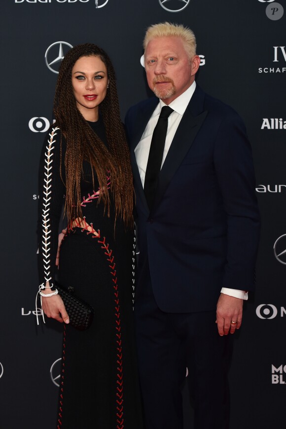 Boris Becker et sa femme Lilly (Kerssenberg) lors des Laureus World Sports Awards 2018 au Sporting Monte-Carlo à Monaco le 27 février 2018. © Bruno Bebert / Bestimage
