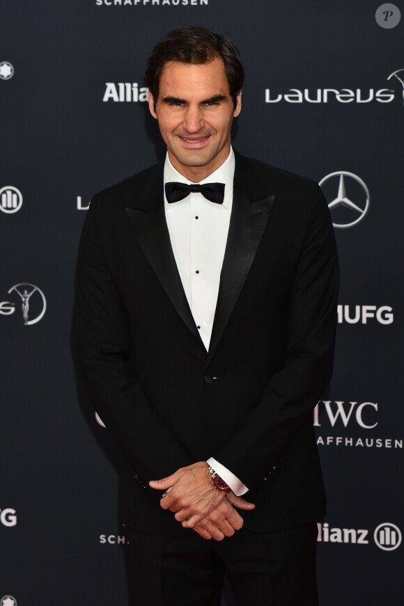 Roger Federer, recordman du nombre de trophées (6), lors des Laureus World Sports Awards 2018 au Sporting Monte-Carlo à Monaco le 27 février 2018. © Bruno Bebert / Bestimage