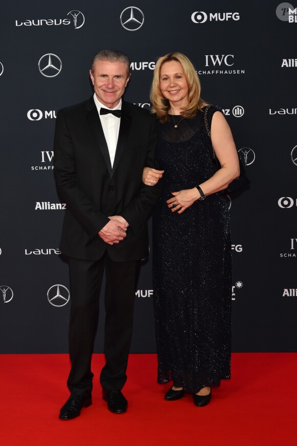 Sergueï Bubka et sa femme Lilia Tutunik lors des Laureus World Sports Awards 2018 au Sporting Monte-Carlo à Monaco le 27 février 2018. © Bruno Bebert / Bestimage