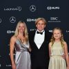 Robby Naish, sa femme Katie et sa fille Christina lors des Laureus World Sports Awards 2018 au Sporting Monte-Carlo à Monaco le 27 février 2018. © Bruno Bebert / Bestimage