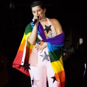 Nelly Furtado en concert à la Gay Pride Parade de New York le 25 juin 2017
