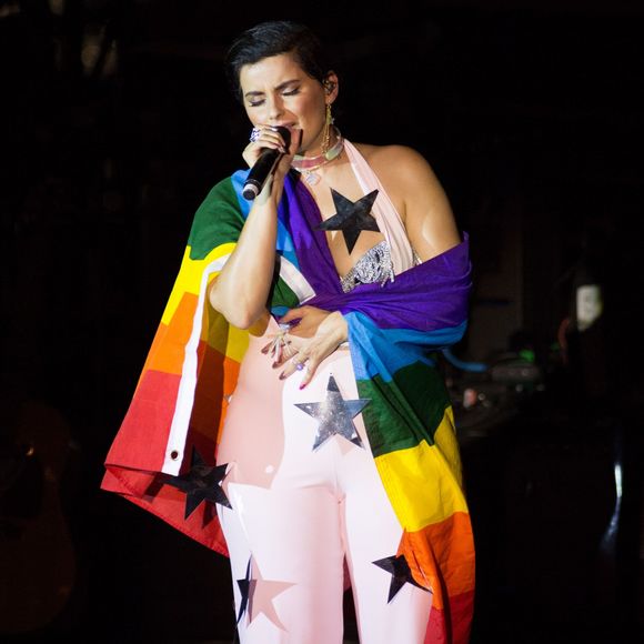 Nelly Furtado en concert à la Gay Pride Parade de New York le 25 juin 2017