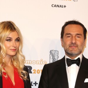 Gilles Lellouche et sa compagne Alizée Guinochet - Photocall lors de la 43ème cérémonie des Cesar à la salle Pleyel à Paris, le 2 mars 2018. © Dominique Jacovides - Olivier Borde / Bestimage