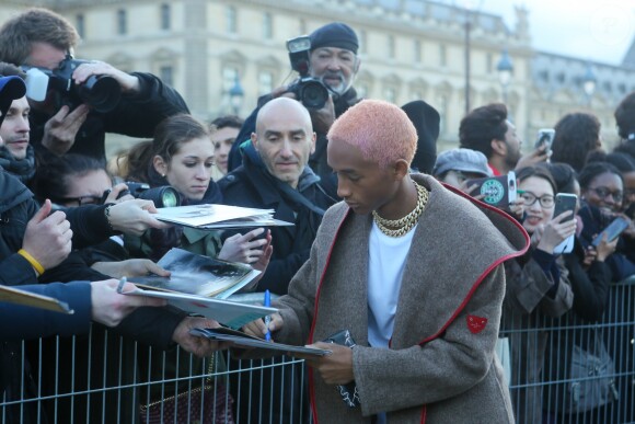Jaden Smith - Défilé Louis Vuitton collection automne-hiver 2018/2019 au Musée du Louvre. Paris, le 6 mars 2018. © CVS / Veeren / Bestimage