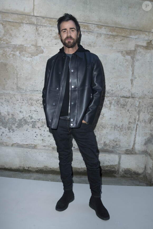 Justin Theroux - Défilé Louis Vuitton collection automne-hiver 2018/2019 au Musée du Louvre. Paris, le 6 mars 2018. © Olivier Borde / Bestimage