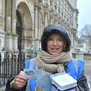 Valérie Trierweiler lors du lancement de la campagne du Secours Populaire "Don'Actions" sur le parvis de l'hôtel de ville de Paris le 20 janvier 2018. © Giancarlo Gorassini / Bestimage 20/01/2018 - Paris