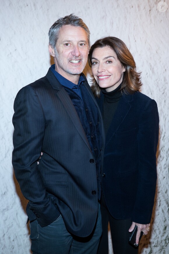 Antoine de Caunes et sa femme Daphné Roulier - Vernissage de l'artiste chinois Liu Bolin avec la maison Ruinart au Grand Palais à Paris le 8 mars 2018. © Cyril Moreau/Bestimage