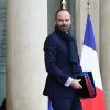  Le premier ministre, Edouard Philippe- Sorties du conseil des ministres du 7 mars 2018, au palais de l'Elysée à Paris. © Stéphane Lemouton / Bestimage 