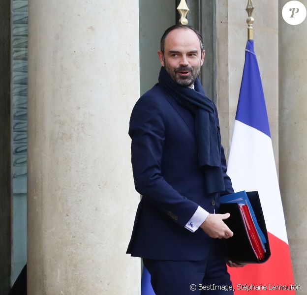  Le premier ministre, Edouard Philippe- Sorties du conseil des ministres du 7 mars 2018, au palais de l'Elysée à Paris. © Stéphane Lemouton / Bestimage 