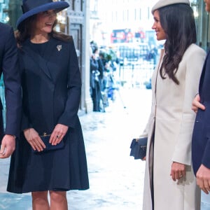 Kate Middleton, duchesse de Cambridge, enceinte, et Meghan Markle - La famille royale d'Angleterre lors de la cérémonie du Commonwealth en l'abbaye Westminster à Londres.