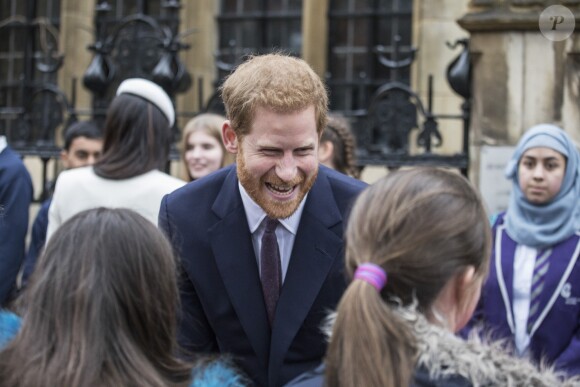 Le prince Harry - La famille royale d'Angleterre lors de la cérémonie du Commonwealth en l'abbaye Westminster à Londres. Le 12 mars 2018  Annual multi-faith service in celebration of the Commonwealth. 12 March 2018.12/03/2018 - Londres