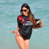 La playmate et star de la télé réalité Claudia Romani sur la plage à Miami le 12 mars 2018.