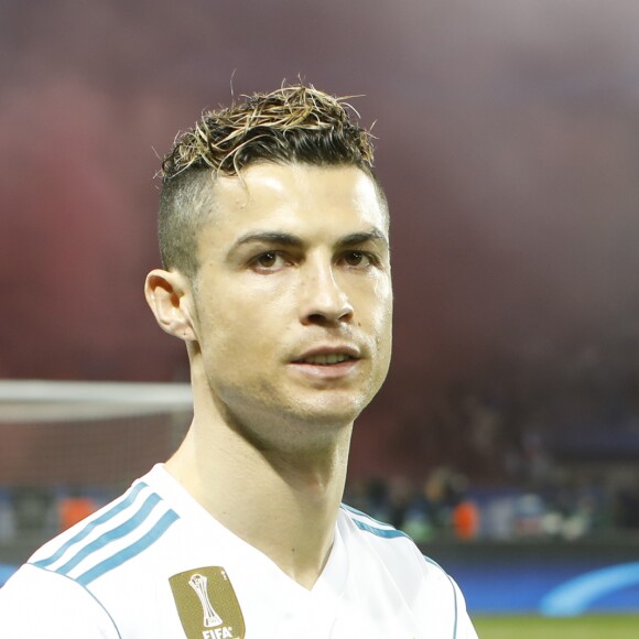 Cristiano Ronaldo lors du huitième de finale retour de Ligue des Champion, du Paris Saint-Germain contre le Real Madrid au parc des Princes à Paris, le 6 mars 2018. © Marc Ausset-Lacroix/Bestimage