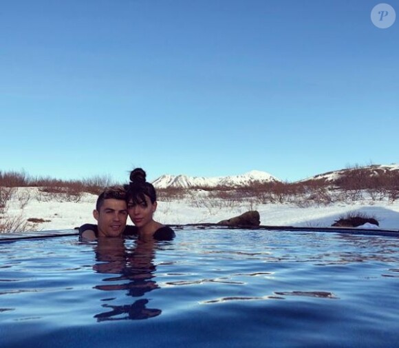 Cristiano Ronaldo en vacances avec sa compagne Georgina Rodriguez. Instagram, mars 2018.