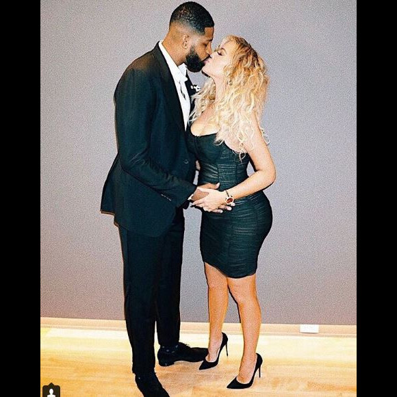 Khloé Kardashian et Tristan Thompson sur Instagram le 2 janvier 2018.