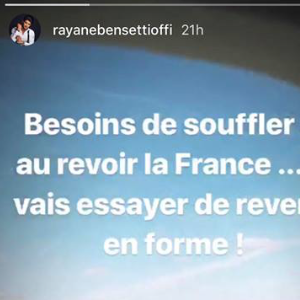 Rayane Bensetti s'éloigne de la France pour se ressourcer, le 14 mars 2018.