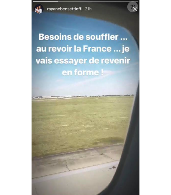 Rayane Bensetti s'éloigne de la France pour se ressourcer, le 14 mars 2018.