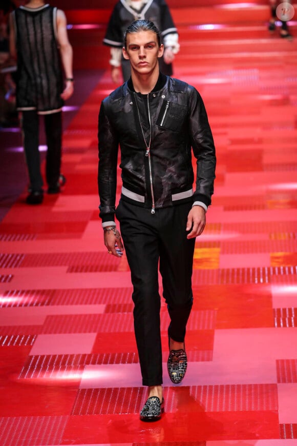 Miles Hurley - Défilé de mode "Dolce & Gabbana", collection homme printemps-été 2018 à Milan. Le 17 juin 2017.