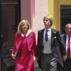 Le prince Christian de Hanovre et sa mère Chantal Hochuli - Mariage du prince Christian de Hanovre avec Alessandra de Osma à Lima au Pérou le 16 mars 2018