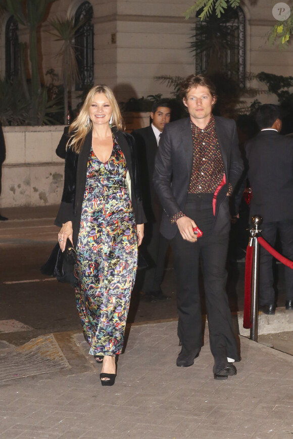 Kate Moss et son compagnon Nikolai von Bismarck - Arrivées au cocktail lors du mariage du prince Christian de Hanovre avec Alessandra de Osma à Lima au Pérou, le 16 mars 2018.