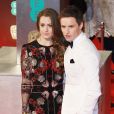 Hannah Bagshawe et son mari Eddie Redmayne - Arrivées aux BAFTA 2017 (British Academy Film Awards) au Royal Albert Hall à Londres, le 12 février 2017.