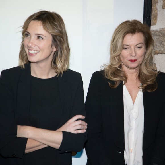 Isabelle Ithurburu et Valérie Trierweiler - Tirage national de l'association Don'actions au Secours Populaire à Paris, le 16 mars 2018.