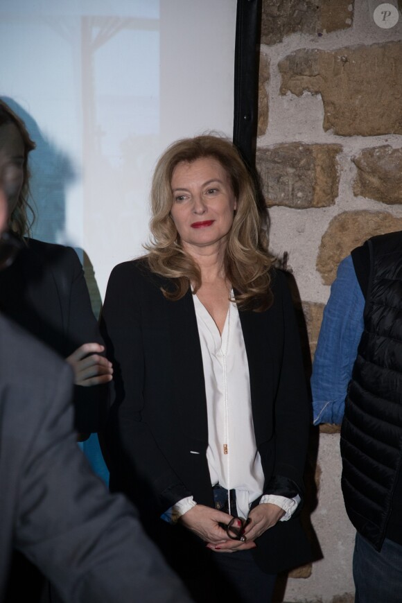 Valérie Trierweiler - Tirage national du Don'actions du Secours Populaire à Paris, le 16 mars 2018.