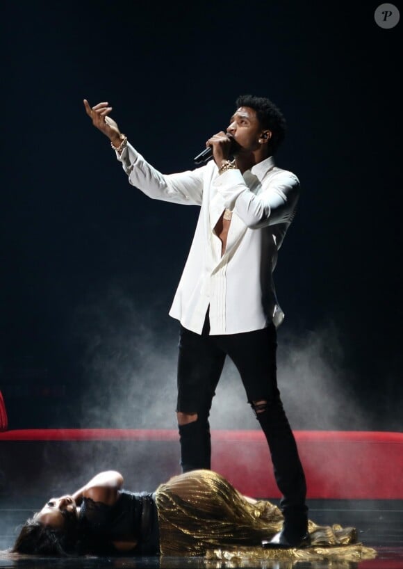 Trey Songz à la soirée BET Awards 2017 au théâtre Microsoft à Los Angeles, le 25 juin 2017  The performers take the stage at the 2017 BET Awards Show taking place at the Microsoft Theater in Los Angeles, California, 25th june 201725/06/2017 - Los Angeles