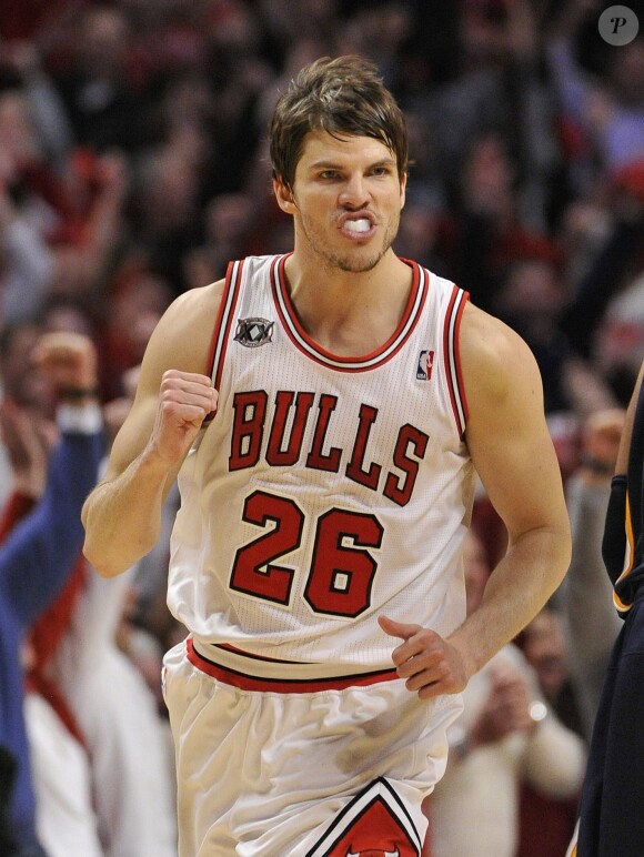 Kyle Korver sous le maillot des Chicago Bulls en avril 2011.