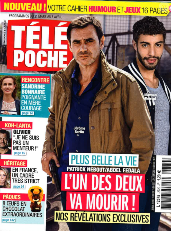 Magazine "Télé Poche" en kiosques lundi 26 mars 2018.