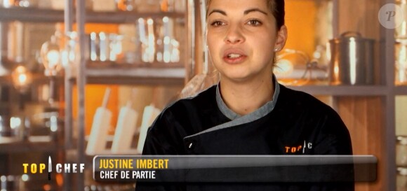 Justine lors de l'épisode 9 de "Top Chef" diffusé mercredi 28 mars 2018 sur M6.