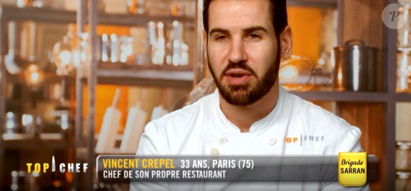 Vincent lors de l'épisode 9 de "Top Chef" diffusé mercredi 28 mars 2018 sur M6.
