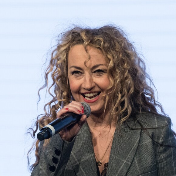 Christelle Chollet (ambassadrice de La Chaîne de l'Espoir) lors du gala de la Chaine de l'espoir au théâtre de la Tour Eiffel à Paris, France, le 26 mars 2018. Les recettes collectées (les bénéfices de la soirée) seront reversées à l'association La Chaîne de l’Espoir pour redonner vie et sourire à des enfants malades du bout du monde. © Cyril Moreau/Bestimage