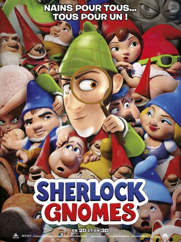 Affiche du film Sherlock Gnomes en salles le 11 avril 2018