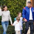 Jennifer Garner et Ben Affleck sont allés chercher leurs enfants Violet, Seraphina et Samuel à la sortie de l'école à Brentwood, le 7 mars 2018