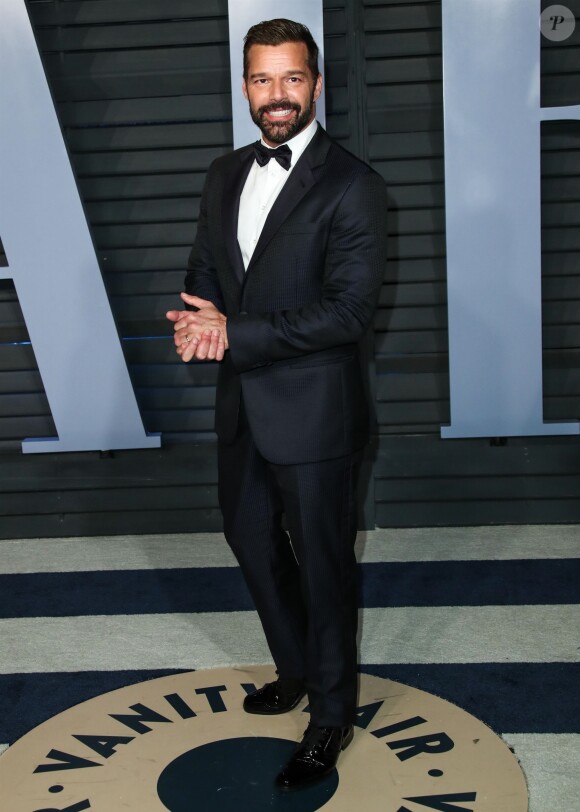 Ricky Martin à la soirée Vanity Fair Oscar au Wallis Annenberg Center à Beverly Hills, le 4 mars 2018