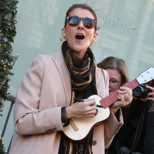 Céline Dion sort de son hôtel parisien. Le 2 décembre 2013