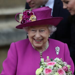 La reine Elisabeth II d'Angleterre - La famille royale d'Angleterre célèbre le dimanche de Pâques dans la Chapelle Saint-Georges de Windsor le 31 mars 2018.