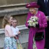 La reine Elisabeth II d'Angleterre - La famille royale d'Angleterre célèbre le dimanche de Pâques dans la Chapelle Saint-Georges de Windsor le 31 mars 2018.