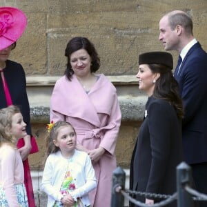 Catherine (Kate) Middleton enceinte, duchesse de Cambridge et le prince William, duc de Cambridge 01/04/2018 -