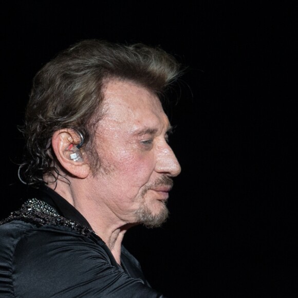 Exclusif - David Hallyday - Johnny Hallyday en concert au POPB de Bercy a Paris - Jour 2 de la tournee "Born Rocker Tour". Le 15 juin 2013