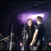 Exclusif - Johnny Hallyday et son fils David au concert du rockeur à Monaco en juillet 2009
