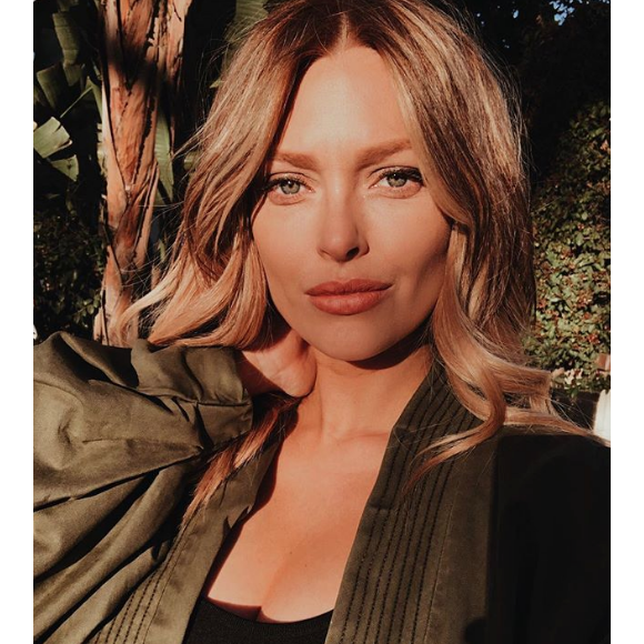 Caroline Receveur à Los Angeles avec son compagnon Hugo. Février 2018.