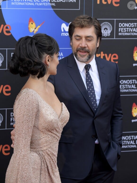 Penélope Cruz et son mari Javier Bardem - Avant-première du film "Loving Pablo" lors du 65ème festival du film de San Sebastian, le 30 octobre 2017.