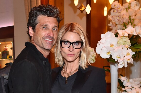 Exclusif - Patrick Dempsey et sa femme Jillian arrivent à l'hôtel Majestic dans le cadre du festival Canneseries à Cannes le 6 avril 2018. Patrick Dempsey est à l'affiche de la série de Jean-Jacques Annaud, La Vérité sur l'affaire Harry Quebert. © Bruno Bebert / Bestimage 